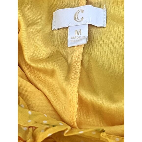 Charming Charlie Yellow Floral Halter Top Blouse Medium - Picture 4 of 5